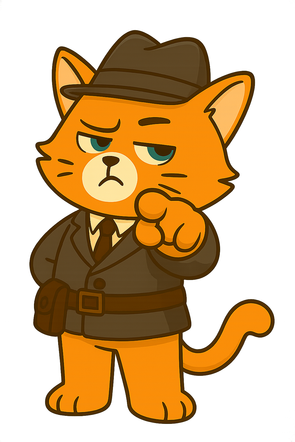 Cat pointing like Uncle Sam